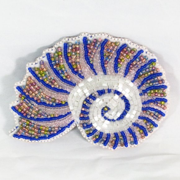 Opalescent Seashell barrette handmade main image 8